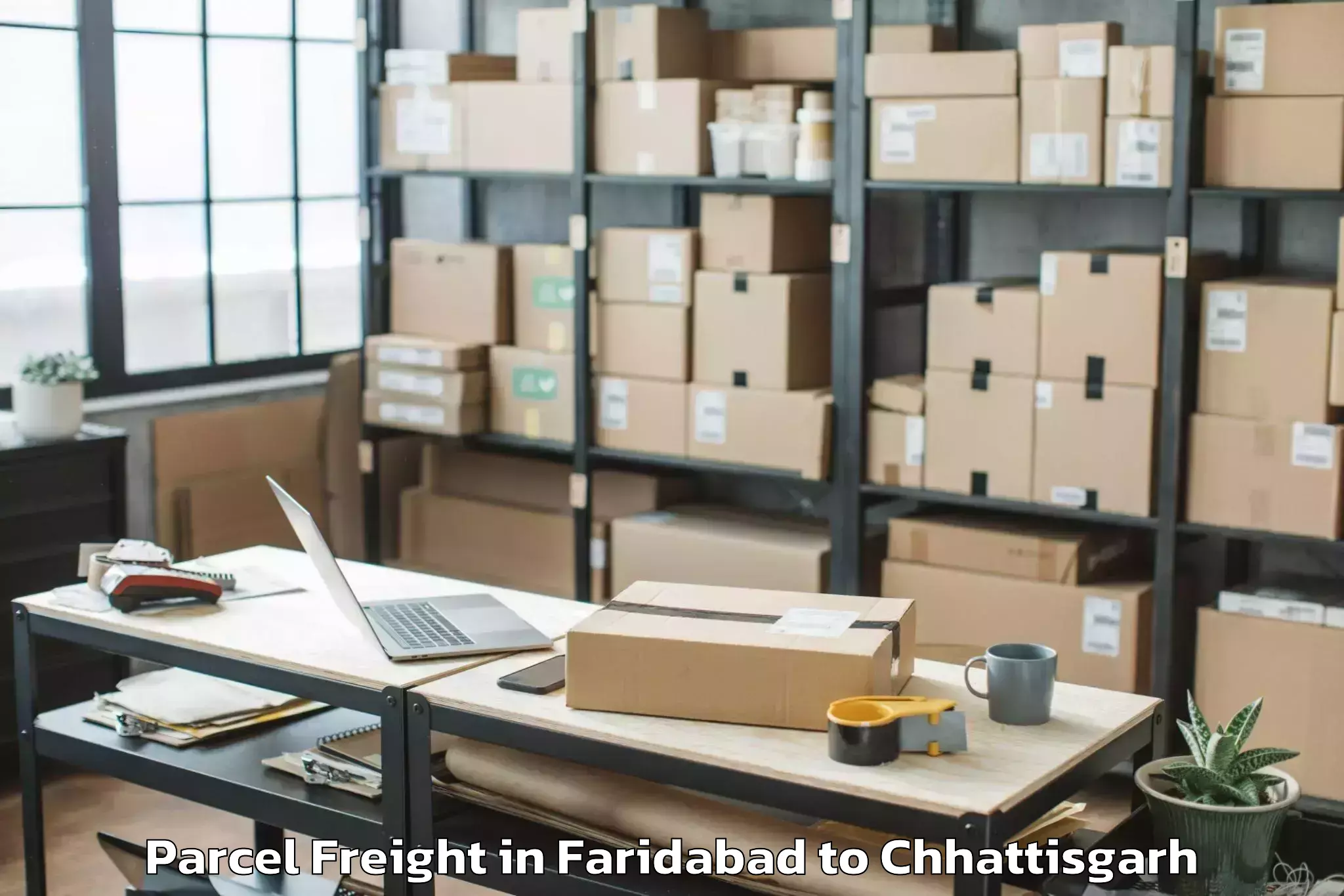 Hassle-Free Faridabad to Jagdalpur Airport Jgb Parcel Freight